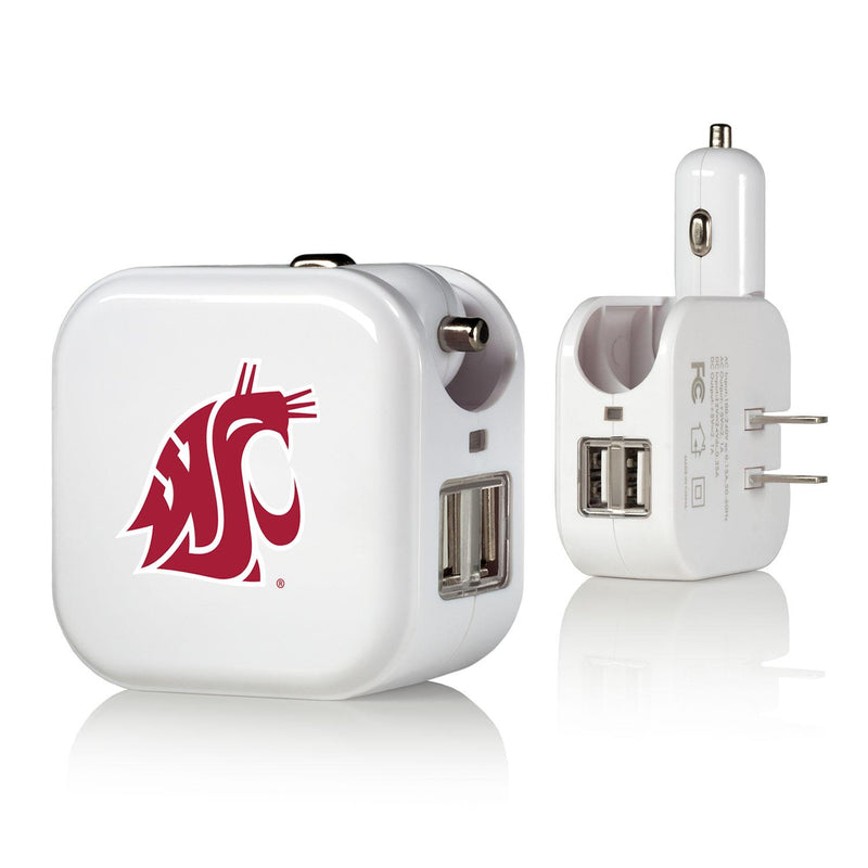 Washington State Cougars Insignia 2 in 1 USB Charger
