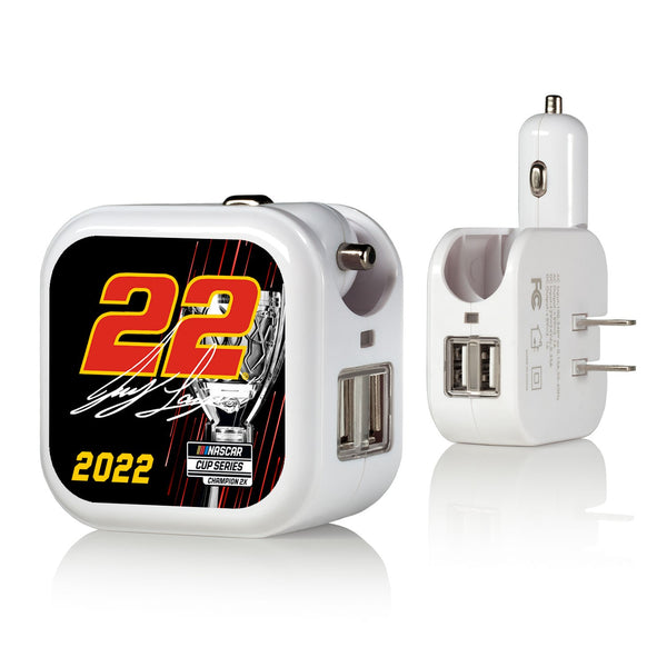 Joey Logano Penske 22 2022 NASCAR Champ 2 in 1 USB Charger
