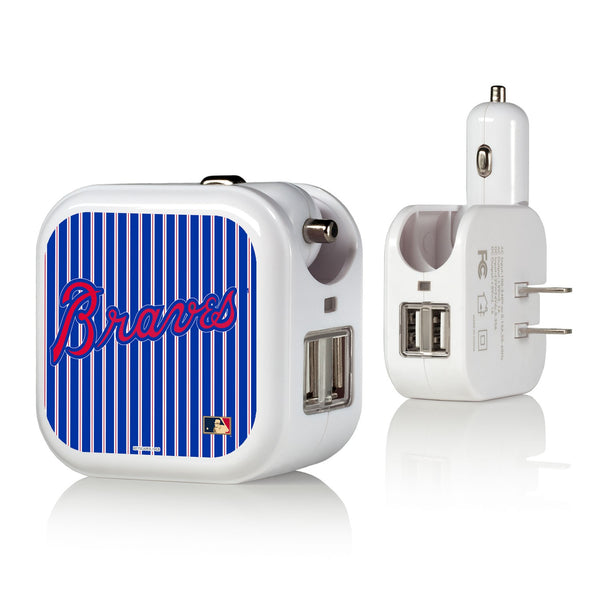 Atlanta Braves Home 2012 - Cooperstown Collection Pinstripe 2 in 1 USB Charger