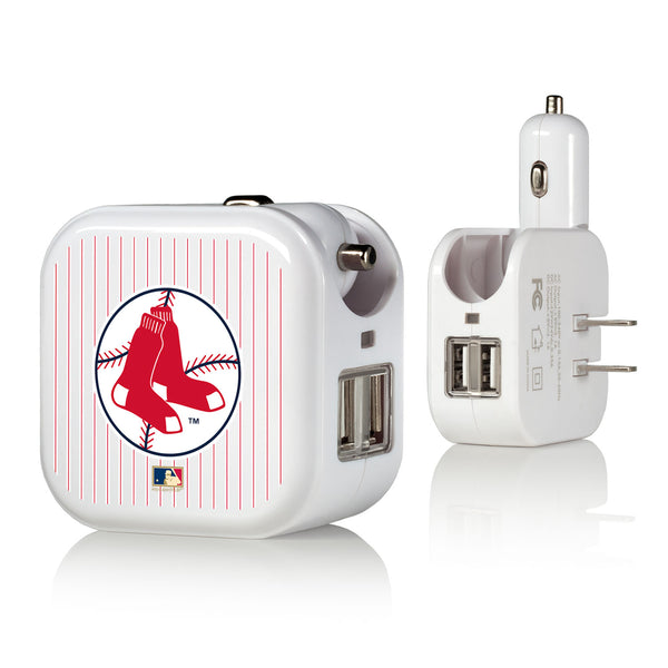 Boston Red Sox 1970-1975 - Cooperstown Collection Pinstripe 2 in 1 USB Charger