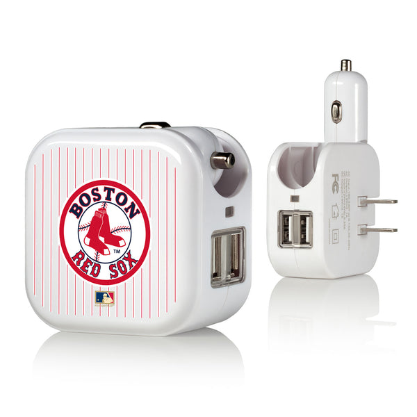 Boston Red Sox 1976-2008 - Cooperstown Collection Pinstripe 2 in 1 USB Charger