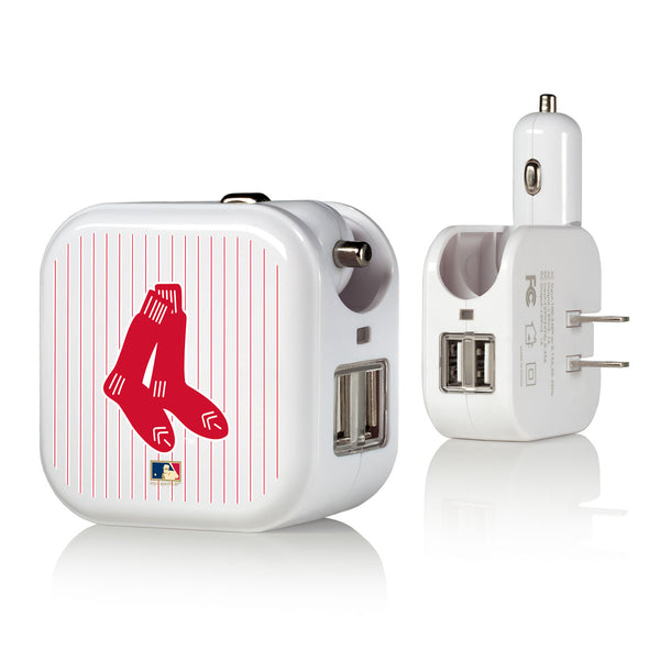 Boston Red Sox 1924-1960 - Cooperstown Collection Pinstripe 2 in 1 USB Charger