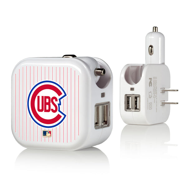 Chicago Cubs 1948-1956 - Cooperstown Collection Pinstripe 2 in 1 USB Charger