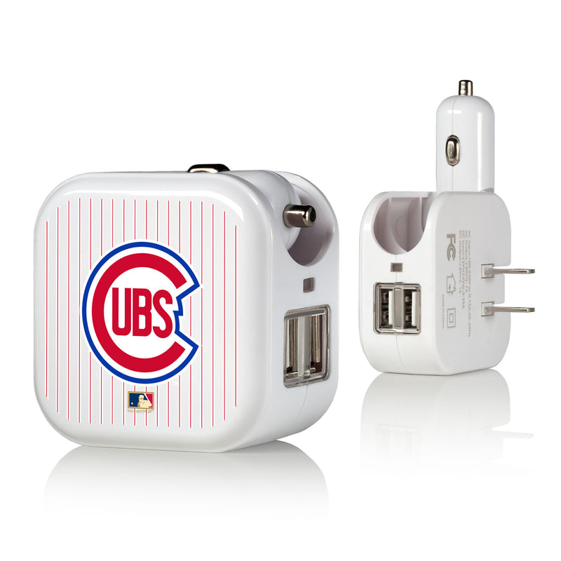 Chicago Cubs 1948-1956 - Cooperstown Collection Pinstripe 2 in 1 USB Charger