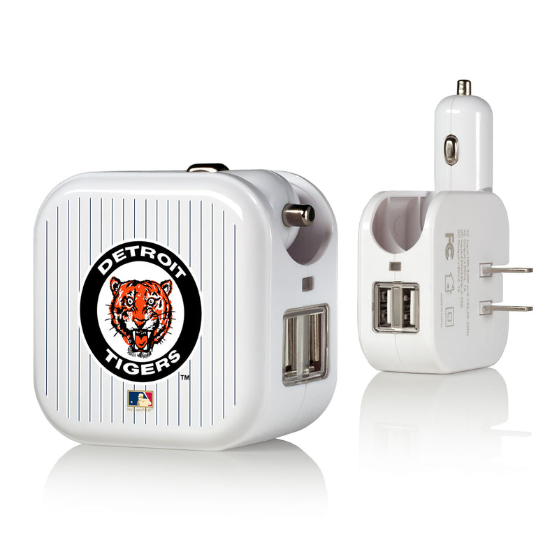 Detroit Tigers 1961-1963 - Cooperstown Collection Pinstripe 2 in 1 USB Charger