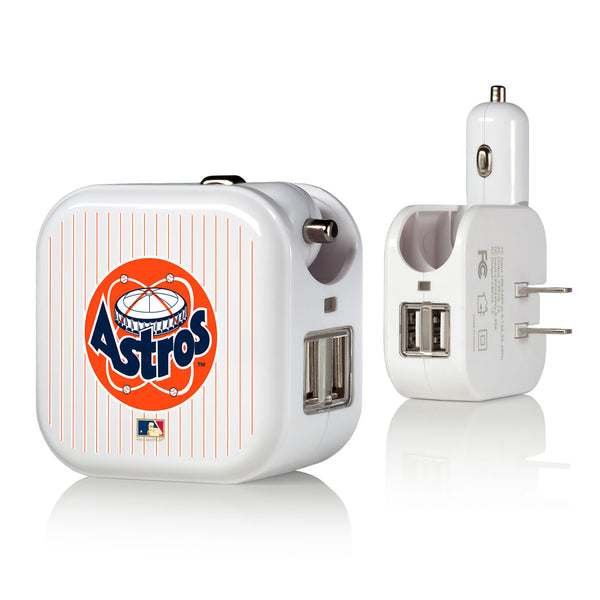 Houston Astros 1977-1998 - Cooperstown Collection Pinstripe 2 in 1 USB Charger