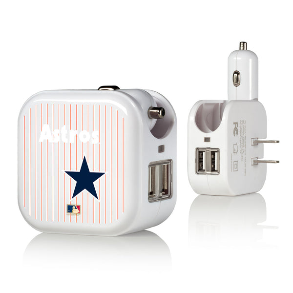 Houston Astros 1975-1981 - Cooperstown Collection Pinstripe 2 in 1 USB Charger