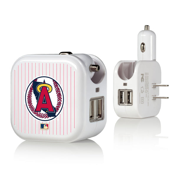 LA Angels 1986-1992 - Cooperstown Collection Pinstripe 2 in 1 USB Charger