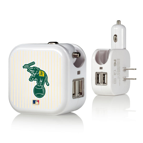 Oakland As Home 1988 - Cooperstown Collection Pinstripe 2 in 1 USB Charger