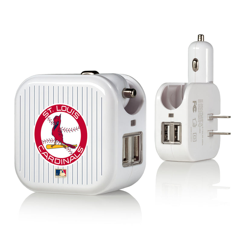 St louis Cardinals 1966-1997 - Cooperstown Collection Pinstripe 2 in 1 USB Charger