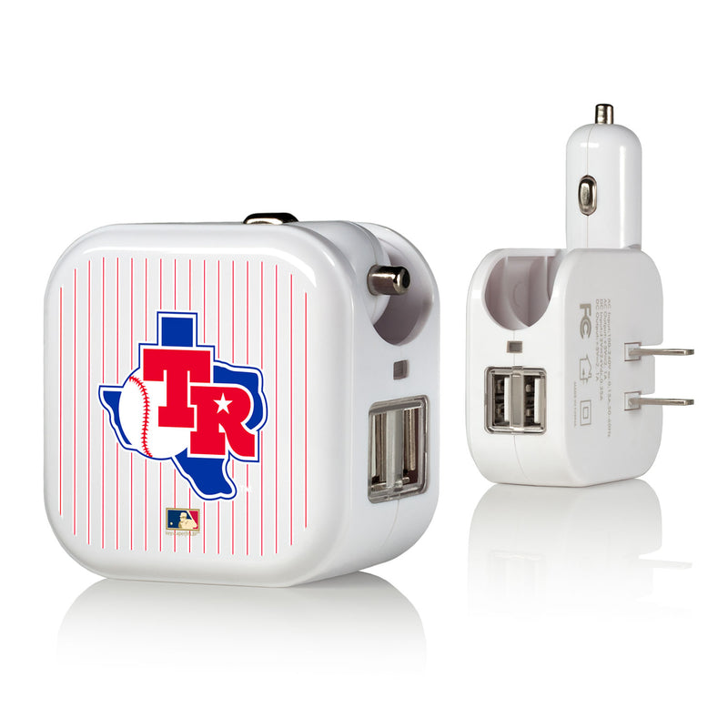 Texas Rangers 1981-1983 - Cooperstown Collection Pinstripe 2 in 1 USB Charger