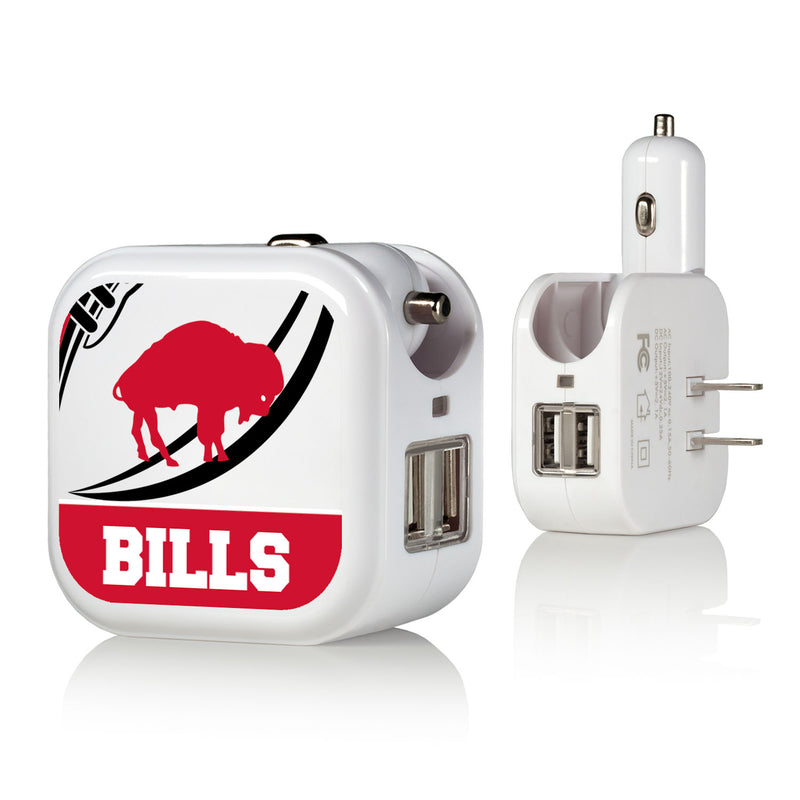 Buffalo Bills Passtime 2 in 1 USB Charger