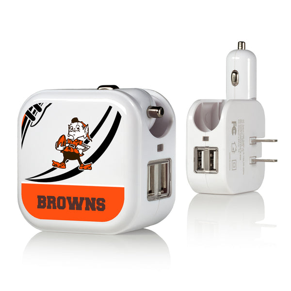 Cleveland Browns Passtime 2 in 1 USB Charger