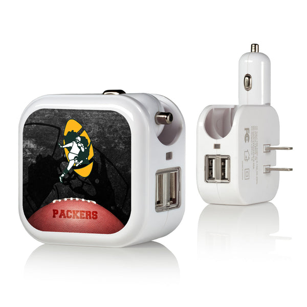 Green Bay Packers Historic Collection Legendary 2 in 1 USB Charger