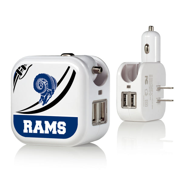 Los Angeles Rams Passtime 2 in 1 USB Charger