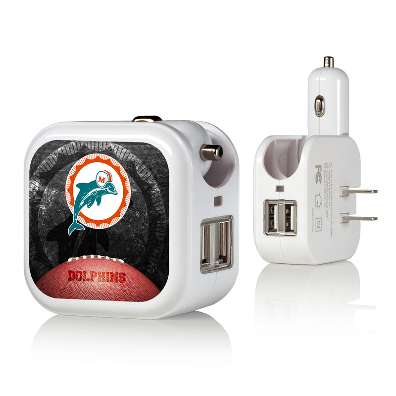 Miami Dolphins 1966-1973 Historic Collection Legendary 2 in 1 USB Charger