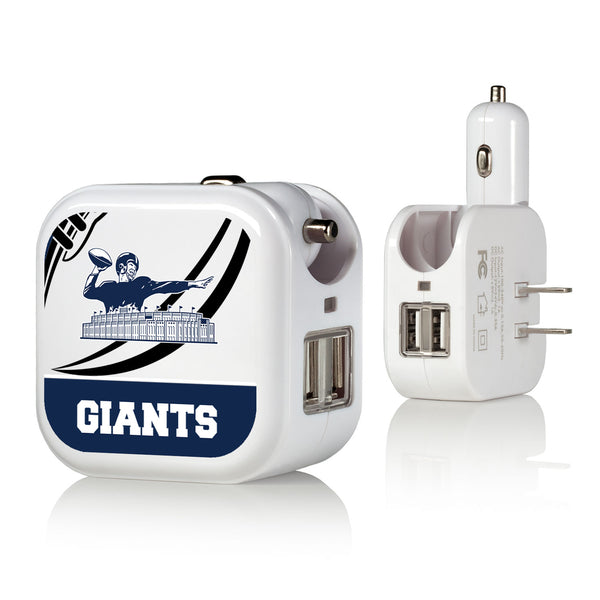 New York Giants 1960-1966 Historic Collection Passtime 2 in 1 USB Charger
