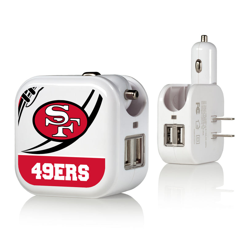 San Francisco 49ers Passtime 2 in 1 USB Charger