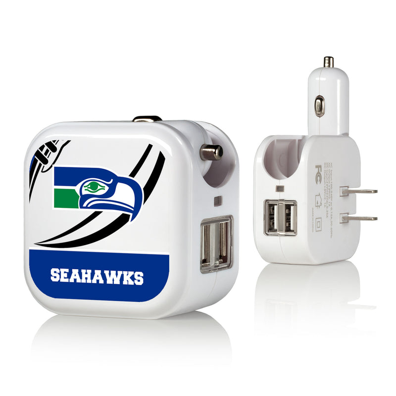 Seattle Seahawks Passtime 2 in 1 USB Charger