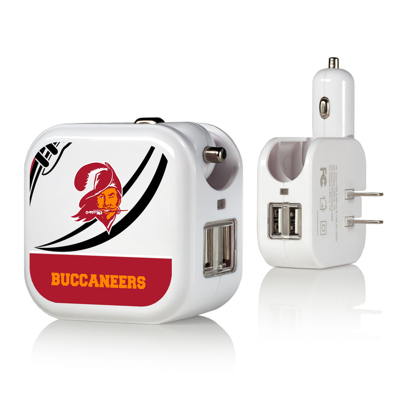 Tampa Bay Buccaneers Passtime 2 in 1 USB Charger