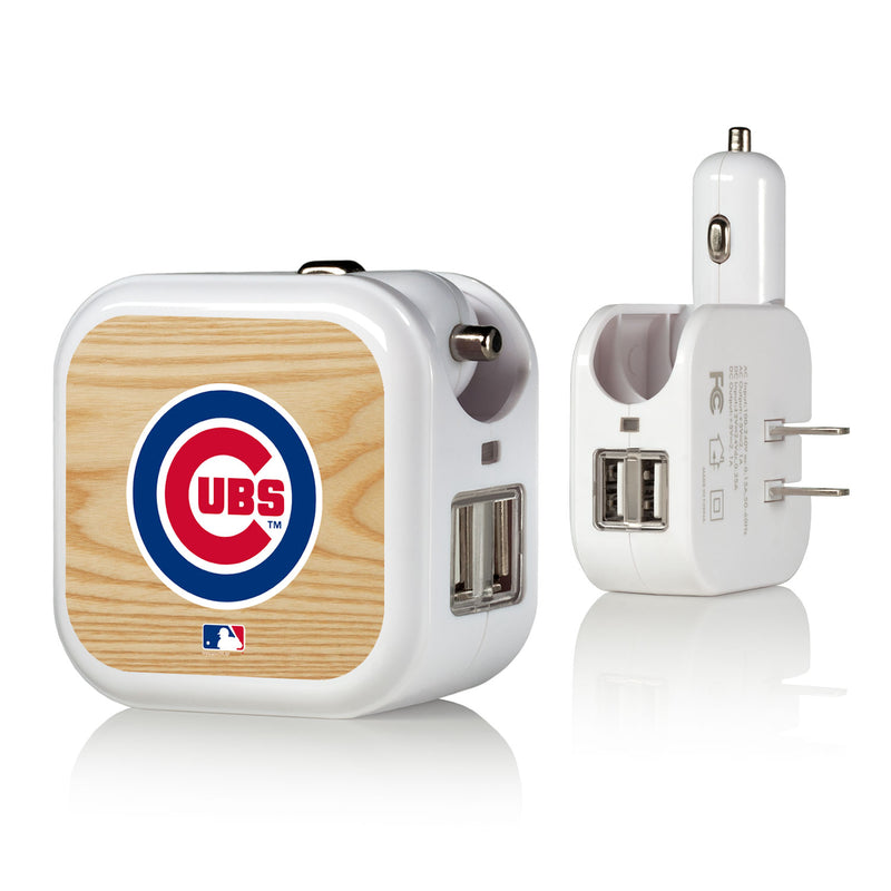 Chicago Cubs Cubs Wood Bat 2 in 1 USB Charger