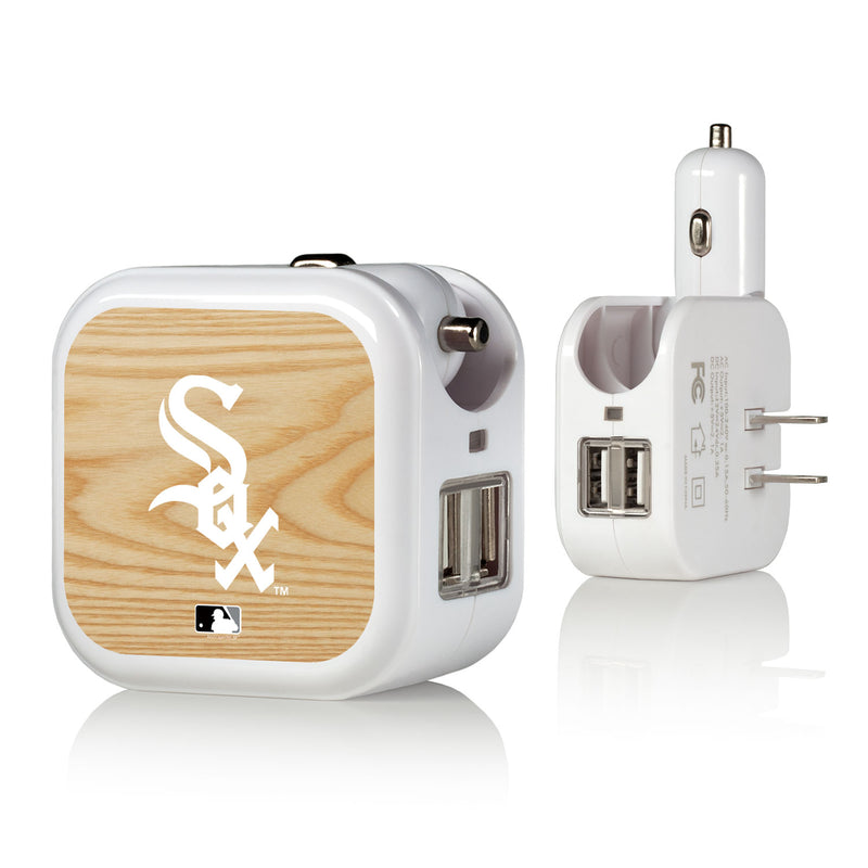 Chicago White Sox White Sox Wood Bat 2 in 1 USB Charger