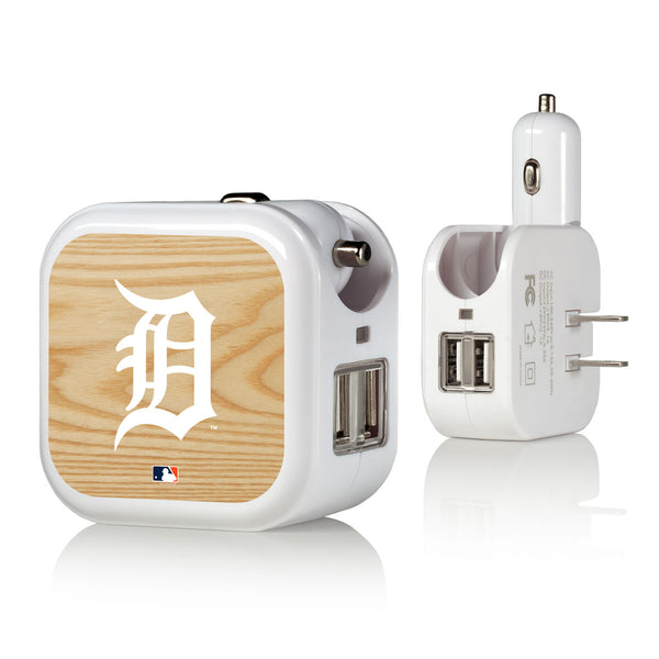 Detroit Tigers Tigers Wood Bat 2 in 1 USB Charger