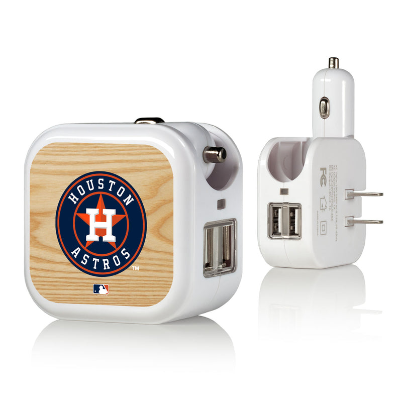 Houston Astros Astros Wood Bat 2 in 1 USB Charger