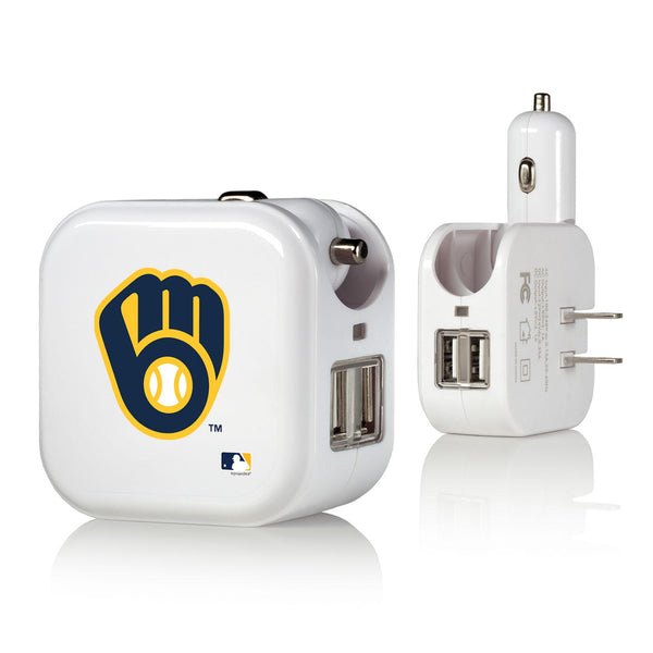 Milwaukee Brewers Insignia 2 in 1 USB Charger