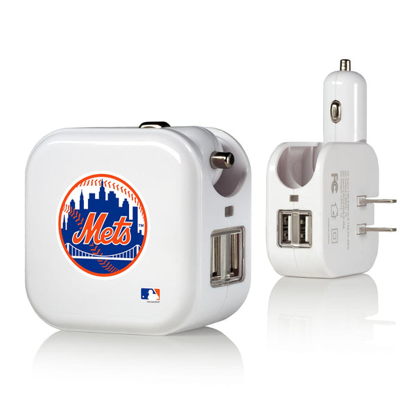New York Mets Insignia 2 in 1 USB Charger
