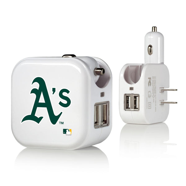 Oakland Athletics Insignia 2 in 1 USB Charger