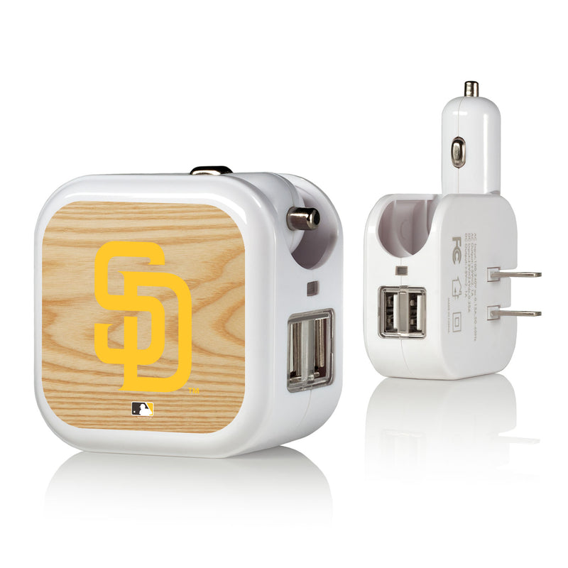 San Diego Padres Wood Bat 2 in 1 USB Charger