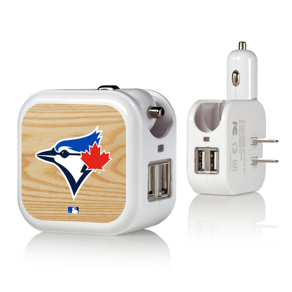 Toronto Blue Jays Wood Bat 2 in 1 USB Charger