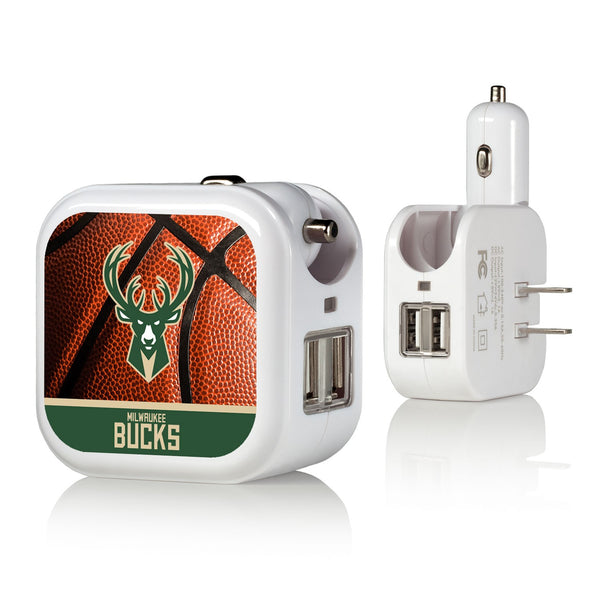 Milwaukee Bucks Basketball 2 in 1 USB Charger