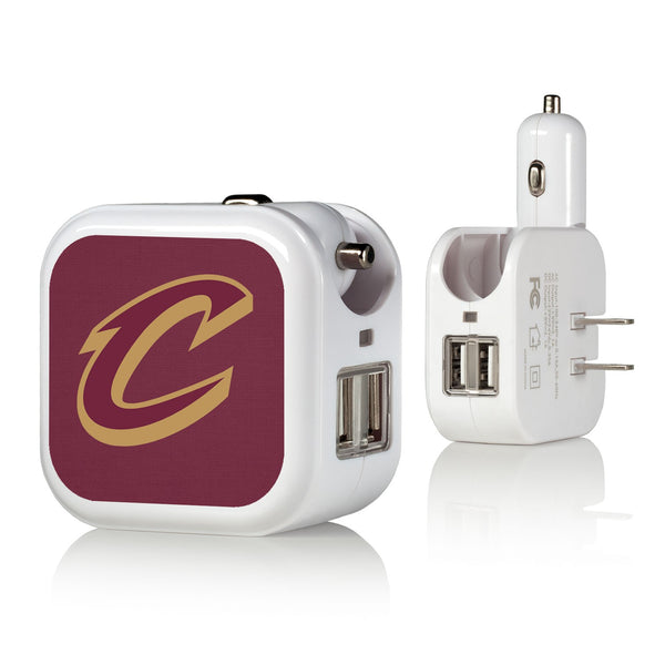 Cleveland Cavaliers Solid 2 in 1 USB Charger