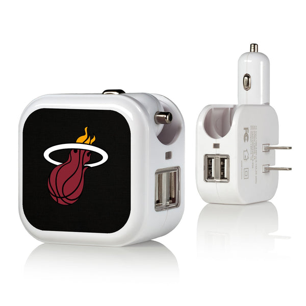 Miami Heat Solid 2 in 1 USB Charger