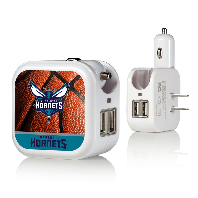 Charlotte Hornets Basketball 2 in 1 USB Charger