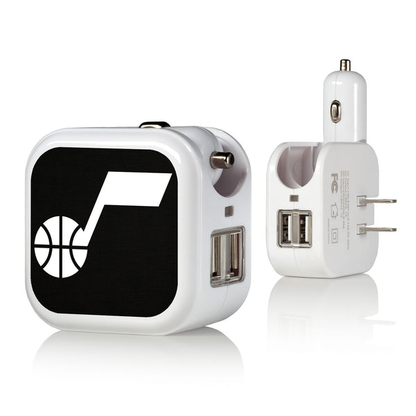 Utah Jazz Solid 2 in 1 USB Charger