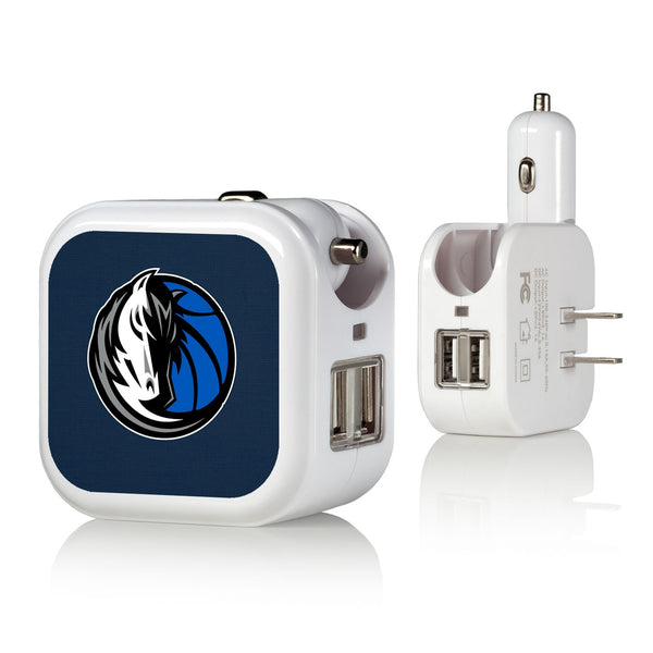 Dallas Mavericks Solid 2 in 1 USB Charger
