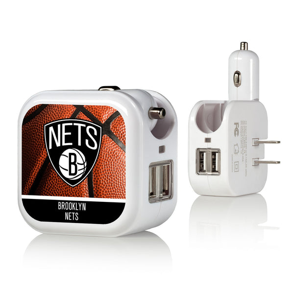 Brooklyn Nets Basketball 2 in 1 USB Charger