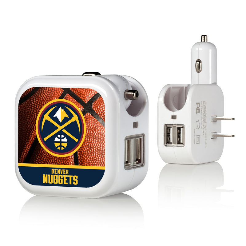 Denver Nuggets Basketball 2 in 1 USB Charger