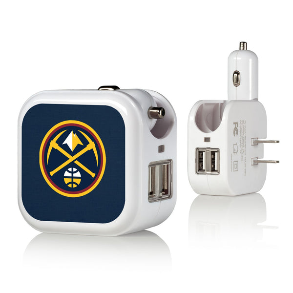 Denver Nuggets Solid 2 in 1 USB Charger