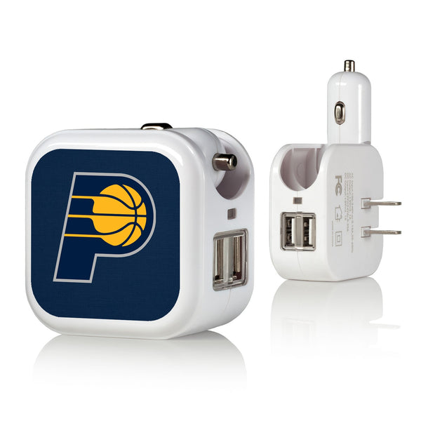 Indiana Pacers Solid 2 in 1 USB Charger