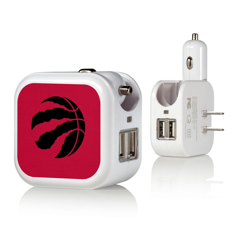 Toronto Raptors Solid 2 in 1 USB Charger