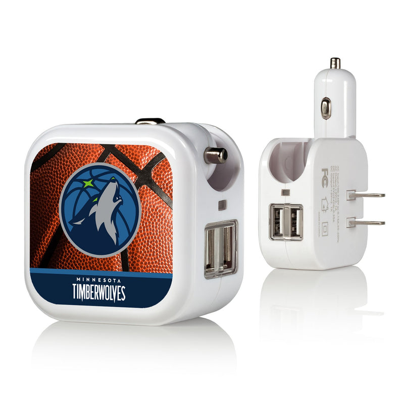 Minnesota Timberwolves Basketball 2 in 1 USB Charger