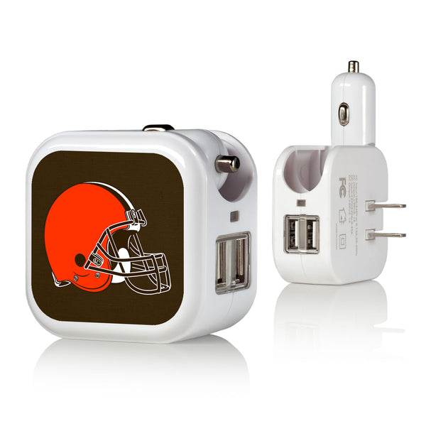 Cleveland Browns Solid 2 in 1 USB Charger