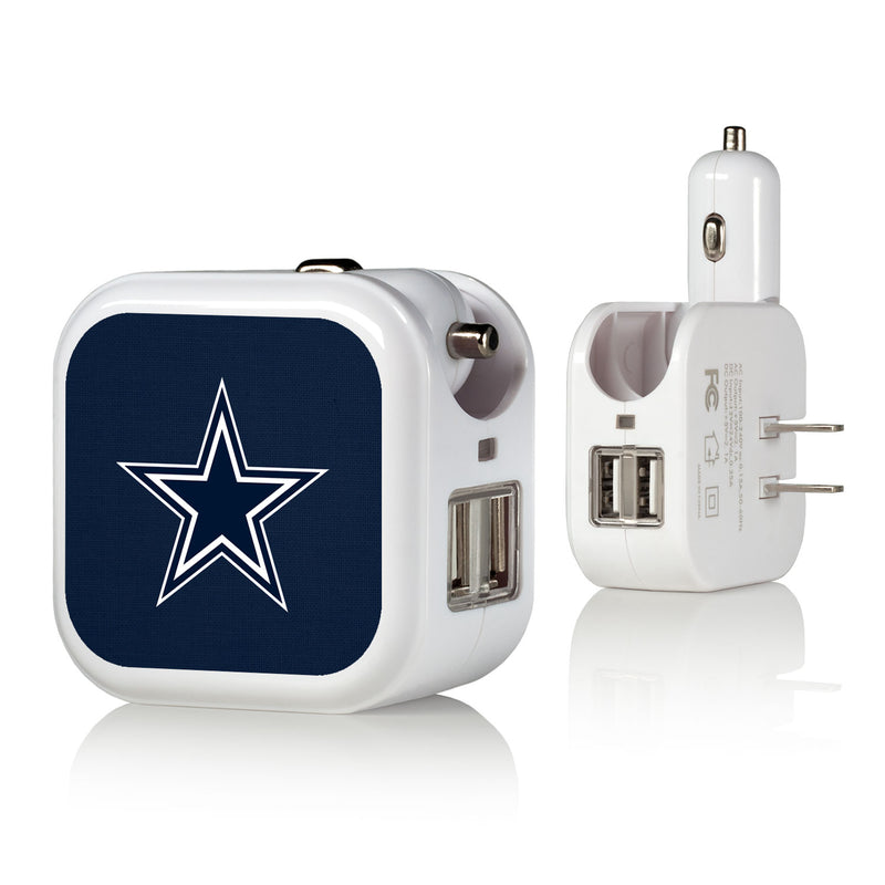 Dallas Cowboys Solid 2 in 1 USB Charger