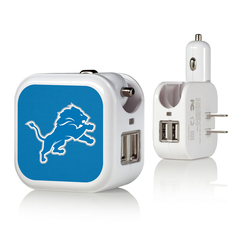 Detroit Lions Solid 2 in 1 USB Charger