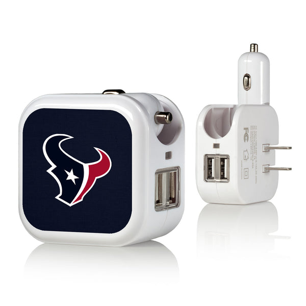 Houston Texans Solid 2 in 1 USB Charger