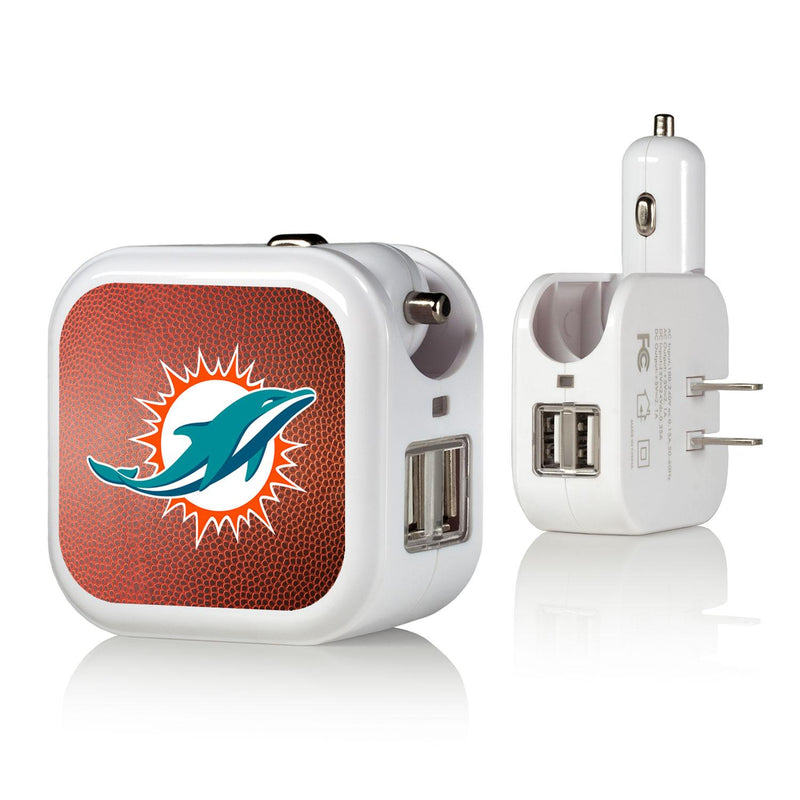 Miami Dolphins Football 2 in 1 USB Charger
